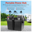 Battery Box 12V Portable Deep Cycle Power Marine Solar USB Camping - Tavice