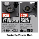 Battery Box 12V Portable Deep Cycle Power Marine Solar USB Camping - Tavice