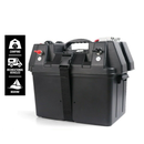 Battery Box 12V Portable Deep Cycle Power Marine Solar USB Camping - Tavice