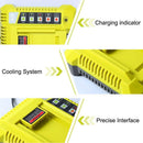 [Battery + Charger Combo] 40V & 36V Replacement Battery + Charger for Ryobi Cordless Power Tools - Battery Mate