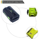 [Battery + Charger Combo] 40V & 36V Replacement Battery + Charger for Ryobi Cordless Power Tools - Battery Mate