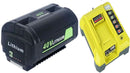 [Battery + Charger Combo] 40V & 36V Replacement Battery + Charger for Ryobi Cordless Power Tools - Tavice