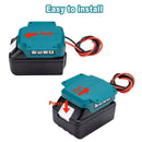 Battery Holder Power Mount Connector Adapter For makita 18V Dock with Wires Kit - Tavice