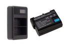 Battery Replacement + LCD Charger for Nikon EN-EL15 D7000 D7100 D800 D800E D600 Camera - Tavice