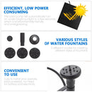 Bird Bath Submersible Solar Fountain Pump Water Panel Power Pool Garden Pond Kit - Tavice