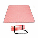 Black | Large Picnic Blanket Premium Cashmere Rug Waterproof Mat Outdoor - Tavice