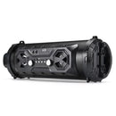 Black Portable Bluetooth Light Up Party Speaker System USB microSD Aux w/ Mobile Stand - Tavice