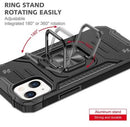 Black Shockproof Ring Case Stand Cover for iPhone 12 - Tavice