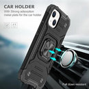 Black Shockproof Ring Case Stand Cover for iPhone X - Tavice