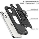 Black Shockproof Ring Case Stand Cover for iPhone XS Max - Tavice