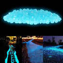 Blue Pebbles Stone Glow in the Dark Rock Fish Tank Stones Garden Road Deck (100 stones) - Tavice
