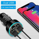Car Bluetooth FM Transmitter Radio Adapter with Dual USB Charger for Phone Pad - Tavice