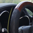 Car Steering Wheel Cover Mahogany Wood Pattern PU Leather Steering wheel CoverAU - Tavice
