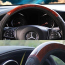 Car Steering Wheel Cover Mahogany Wood Pattern PU Leather Steering wheel CoverAU - Tavice