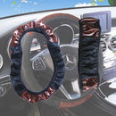 Car Steering Wheel Cover Mahogany Wood Pattern PU Leather Steering wheel CoverAU - Tavice