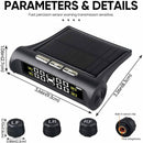 Car TPMS Solar Wireless Tire Tyre Pressure Monitor System LCD Tester+4 Sensors - Tavice