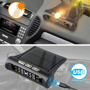 Car TPMS Solar Wireless Tire Tyre Pressure Monitor System LCD Tester+4 Sensors - Tavice