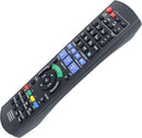 Two Panasonic replacement remotes N2QAYB000755 N2QAYB000757 N2QAYB000781 for DVD and Blu-ray players, full-function buttons, plug-and-play