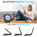 CD Player with FM Radio, Bluetooth CD Player with USB/AUX Port, Adjustable Rack, Remote, Black Home Audio Music Player Personal CD Players - Tavice