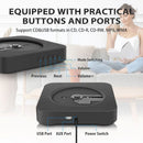 CD Player with FM Radio, Bluetooth CD Player with USB/AUX Port, Adjustable Rack, Remote, Black Home Audio Music Player Personal CD Players - Tavice