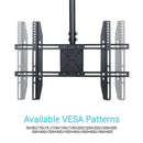 Ceiling Wall Mount TV Bracket 30- 65" with Tilt Feature & 180 Rotate For Samsung LG Sony - Battery Mate