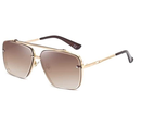Classic Aviator Mirrored Flat Lens Sunglasses Metal Frame for Men and Women - Tavice
