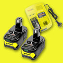 [Combo Deal] 2x Ryobi One+ Plus Compatible 18V Batteries 5ah + 1x Charger - Tavice