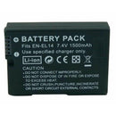 [Combo Pack] 2x EN - EL14 1500mAh Rechargeable Batteries with Dual USB Charger | Replacement for Nikon D3100, D3200, D3300, D5100, P7000, P7100 (2 Batteries + Charger) - Battery Mate