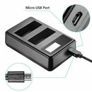 [Combo Pack] 2x EN - EL14 1500mAh Rechargeable Batteries with Dual USB Charger | Replacement for Nikon D3100, D3200, D3300, D5100, P7000, P7100 (2 Batteries + Charger) - Battery Mate