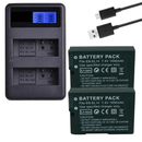 [Combo Pack] 2x EN - EL14 1500mAh Rechargeable Batteries with Dual USB Charger | Replacement for Nikon D3100, D3200, D3300, D5100, P7000, P7100 (2 Batteries + Charger) - Tavice
