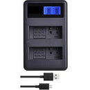 [Combo Pack] 2x EN - EL14 1500mAh Rechargeable Batteries with Dual USB Charger | Replacement for Nikon D3100, D3200, D3300, D5100, P7000, P7100 (2 Batteries + Charger) - Tavice
