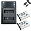 [Combo Pack] 2x EN - EL23 2800mAh Rechargeable Batteries with Smart LCD USB Charger | Replacement for Nikon Coolpix B700, P900, P610, P600, S810C (2 Batteries + Charger) - Tavice