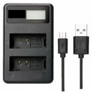 [Combo Pack] 2x LP - E10 2550mAh Rechargeable Batteries with LCD Dual USB Charger | Replacement for Canon EOS 1500D, 1300D, 1200D, 1100D, Kiss X50, 3000D (2 Batteries + Charger) - Battery Mate