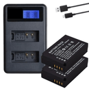 [Combo Pack] 2x LP - E12 1200mAh Rechargeable Batteries with Dual USB Charger | Replacement for Canon EOS M, M2, M10, M50, M100, 100D Rebel SL1 (2 Batteries + Charger) - Tavice