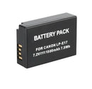 [Combo Pack] 2x LP - E17 1040mAh Rechargeable Batteries with Dual USB Charger | Replacement for Canon EOS 200D, 750D, 760D, 800D, M3, M5, T6i, T6s, Kiss X8i (2 Batteries + Charger) - Battery Mate