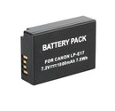 [Combo Pack] 2x LP - E17 1040mAh Rechargeable Batteries with Dual USB Charger | Replacement for Canon EOS 200D, 750D, 760D, 800D, M3, M5, T6i, T6s, Kiss X8i (2 Batteries + Charger) - Tavice