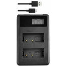 [Combo Pack] 2x LP - E17 1040mAh Rechargeable Batteries with Dual USB Charger | Replacement for Canon EOS 200D, 750D, 760D, 800D, M3, M5, T6i, T6s, Kiss X8i (2 Batteries + Charger) - Battery Mate