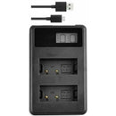 [Combo Pack] 2x LP - E17 1040mAh Rechargeable Batteries with Dual USB Charger | Replacement for Canon EOS 200D, 750D, 760D, 800D, M3, M5, T6i, T6s, Kiss X8i (2 Batteries + Charger) - Tavice