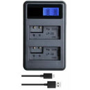 [Combo Pack] 2x LP - E8 1020mAh Rechargeable Batteries with Dual USB Charger | Replacement for Canon EOS 550D, 600D, 650D, 700D, Rebel T2i, T3i, T4i, T5i, Kiss X4, X5, X6i (2 Batteries + Charger) - Tavice