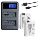 [Combo Pack] 2x LP - E8 1020mAh Rechargeable Batteries with Dual USB Charger | Replacement for Canon EOS 550D, 600D, 650D, 700D, Rebel T2i, T3i, T4i, T5i, Kiss X4, X5, X6i (2 Batteries + Charger) - Tavice