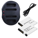 [Combo Pack] 2x NB - 11L / NB - 11LH 1000mAh Rechargeable Batteries with LCD USB Charger | Replacement for Canon IXUS 175, 180, 185, 190, PowerShot & ELPH Series (2 Batteries + Charger) - Battery Mate