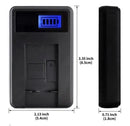 [Combo Pack] 2x NB - 13L 1250mAh Rechargeable Batteries with Smart LCD USB Charger | Replacement for Canon PowerShot G7X, G7X Mark II, G9X, G5X (2 Batteries + Charger) - Battery Mate