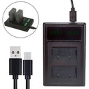 [Combo Pack] 2x NB - 2L / NB - 2LH 1500mAh Rechargeable Batteries with Dual USB LCD Charger | Replacement for Canon EOS 350D, 400D, Rebel XT, XTi, Kiss N, G7, G9, S30–S80 (2 Batteries + Charger) - Tavice