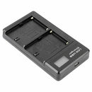 [Combo Pack] 2x NP - F970 8700mAh Rechargeable Batteries with Smart LCD USB Charger | Replacement for Sony NP - F970 / NP - F960 (2 Batteries + Charger) - Battery Mate