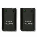 Compatible Battery + USB Charger Cable Pack for XBOX 360 Wireless Controller - Tavice