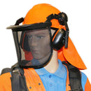 Complete Safety Helmet Visor Ear Muffs Neck Flap Chainsaw Brush Cutter Lawn Mower - Tavice