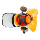 Complete Safety Helmet Visor Ear Muffs Neck Flap Chainsaw Brush Cutter Lawn Mower - Tavice
