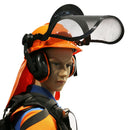 Complete Safety Helmet Visor Ear Muffs Neck Flap Chainsaw Brush Cutter Lawn Mower - Tavice