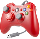 Controller For Microsoft Xbox 360 Console & Windows PC Compute Joystick Wired | Red - Tavice