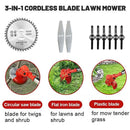 Cordless Grass Trimmer Lawn Grass Brush Cutter Blade Whipper Snipper & 2 Battery - Tavice